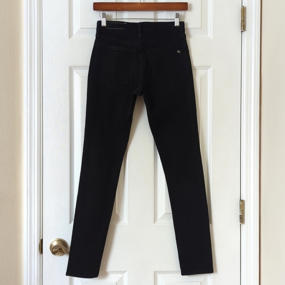 Rag & Bone Cate Classic Mid Rise Ankle Length Skinny Jeans No Fade Black 25 - Picture 4 of 15